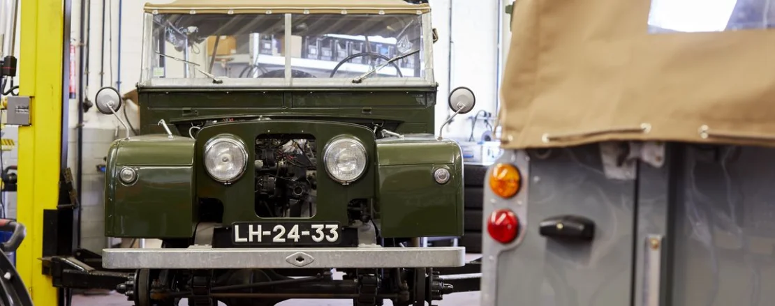 Klassische Land Rover in der Matzker-Werkstatt