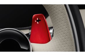 Rote Aluminium-Schaltwippen – Range Rover Velar